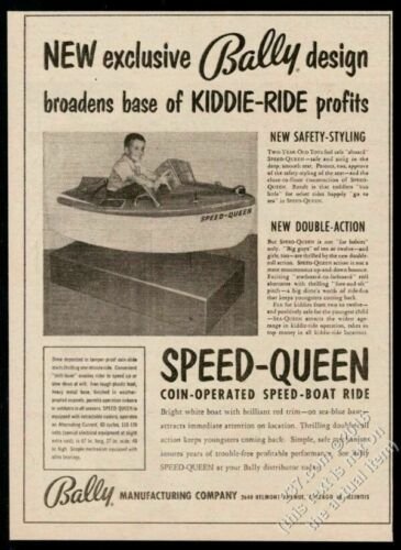 SOLD Kiddie Boat By Bally Speed Queen SOLD