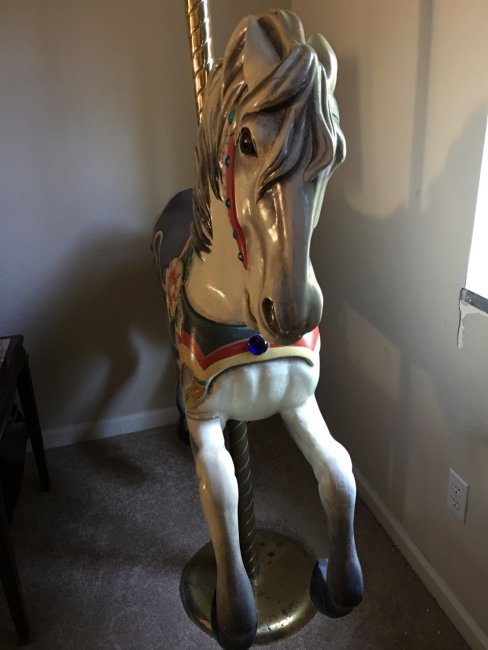 Spillman Engineering Flowered Carousel Jumper Horse