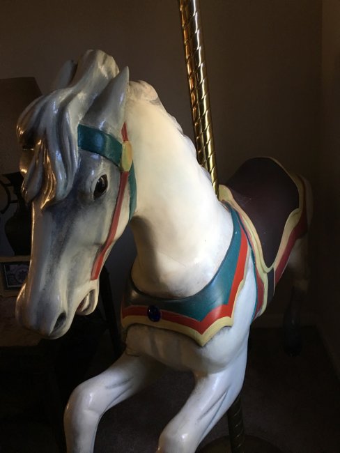 Spillman Engineering Flowered Carousel Jumper Horse