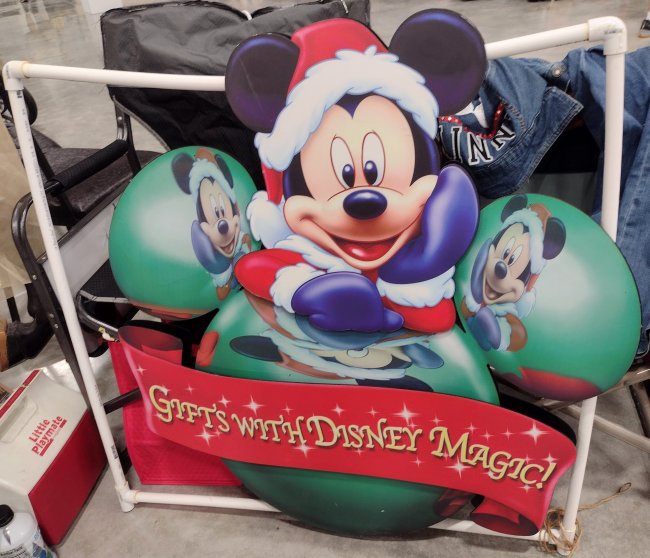 Disney Christmas Santa Mickey sign