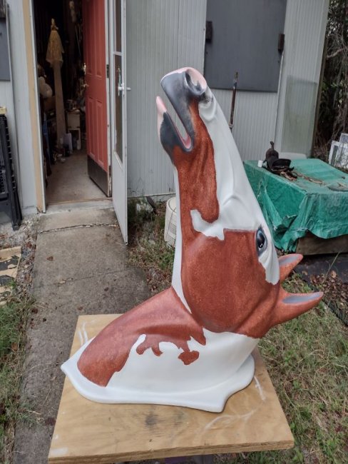 Horse Head Custom Painted, Life Size fiberglass