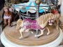 White & Blue Carousel  Cocktail Table 4 Horses Custom order