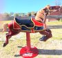 Aluminum Allan Herschell Style Carousel Horse, Mexican Coca Cola base