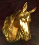 ANTIQUE 1900s   French Butcher Shop Horse Head Zinc