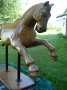 1930's Oak Carved Horse, 68" long
