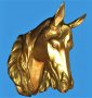 ANTIQUE 1900s   French Butcher Shop Horse Head Zinc
