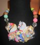 3 Carousel Horsehead & Bead Necklace