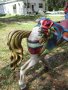 Flowered PTC Stander Stargazer Gold Mane & Tail, Fiberglass