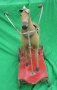 Antique Peddle Hobby Horse on Platform