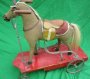 Antique Peddle Hobby Horse on Platform