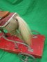 Antique Peddle Hobby Horse on Platform