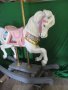 Carousel Rocking Horse with Flowers, Adult Size  Fiberglass B