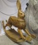 Vintage Wood Rocking Carousel Rabbit