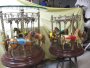 Colorful End Table 4 Horse Carousel Round