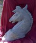 Half Carousel Horse Head Stone Finish