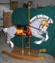 Antique  Allan Herschell  Trojan Jumper Carousel Horse, Outer Row