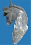 Half Carousel Horse Head Stone Finish
