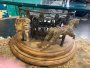 SOLD Blond 4 Horse Carousel Coffee Table Red/Blue accents